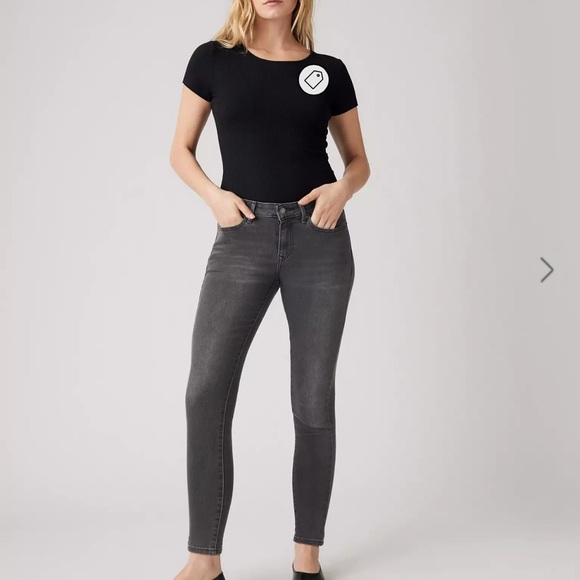 Levi’s 711 Skinny NWT Women's Gray Mid Rise Jeans - Picture 1 of 9